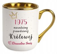 Kubek Elegant na URODZINY 18 30 40 50 60 70 Narodziny Królowej rok imię