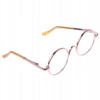 Śliczne 12-calowe okulary dla lalek z ramką przezroczyste okulary dla Blythe Dolls Decor Gold
