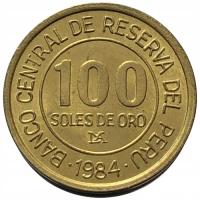 44861. Peru - 100 soli - 1984r. - okolicznościowa