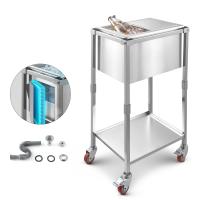 VEVOR 28L Rolling Ice Chest Cooler Cart Outdoor Stand Up Ice Bin na kółkach