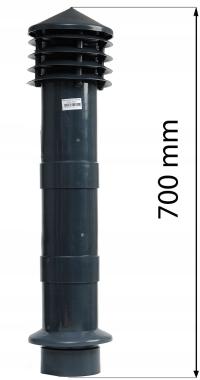 Вентиляционное отверстие fi 110 трубка / розетка L графит