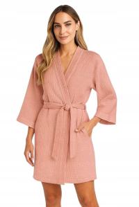 Женский халат, связанный муслиновым хлопком, польский продукт