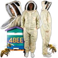 Kombinezon pszczelarski oddychający z wentylacją duży beżowy rozmiar L