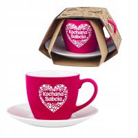 Filiżanka Kochana Babcia różowa 230 ml porcelana z grawerem prezent
