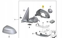 BMW G01 G02 G05 rama lusterka lewa 7468241 OE