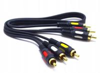 PROFESJONALNY Kabel 3x RCA(cinch)-3 RCA 3m (2323)