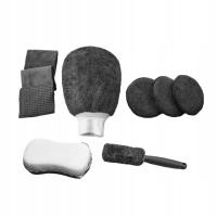 9x Zestaw do myjni samochodowej Szczotka do czyszczenia kół Miękkie podkładki do aplikatorów Szare