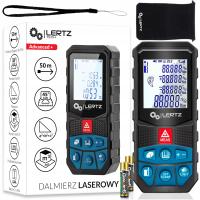 DALMIERZ LASEROWY >>50M<< KĄTOMIERZ CYFROWY MIERNIK POZIOMICA LASEROWA BLUE