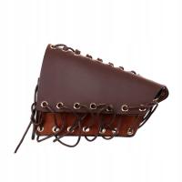 Osłona ramienia Ręcznie robiona skóra bydlęca Tradycyjny łuk myśliwski brązowy