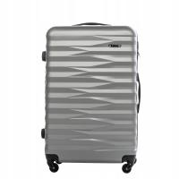 Маленький дорожный чемодан VEZZE из АБС-пластика с серебряной зеброй