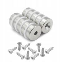 Неодимовый магнит с отверстием для винта 14x5 мм круглый, цилиндрический, HUNTER 10 шт.