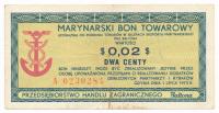 Baltona, 2 centy 1973, Marynarski bon towarowy, seria A, st. 3+