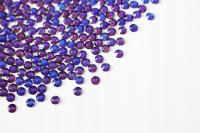 CYRKONIE DŻETY TERMO hot fix 4 mm Fuchsia Blue Purple velvet 150 sztuk