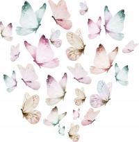 Наклейки для детей набор пастельных бабочек