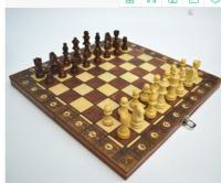 Styl 24X24X2 cm Drewniane składane szachy z filcow