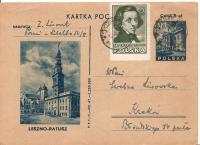 POZNAŃ -KRAKÓW -karta pocztowa Cp99 -obieg 1948 rok