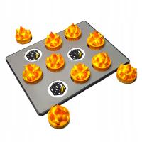 Zestaw 10 x Figurki Ogień LED + Podstawka | Do planszówek / RPG | ShapeNEO