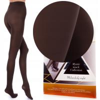 Rajstopy MIKROFIBRA 40den CZEKOLADOWY BRĄZ matowe kryjące tg.3