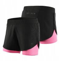 SPODENKI DAMSKIE DO BIEGANIA ROWEROWE 2W1 NA ROWER SPORTOWE M