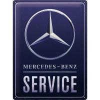 Plakat metalowy 30x40cm Mercedes Benz Blue Logo Duży Szyld
