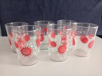 6x SZKLANKI 270 ML OZDOBIONE VINTAGE