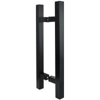 POCHWYT DRZWIOWY CZARNY DWUSTRONNY ANTABA UCHWYT DO DRZWI SZKŁA INOX