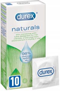 DUREX Naturals Prezerwatywy Naturalny żel 10 sztuk