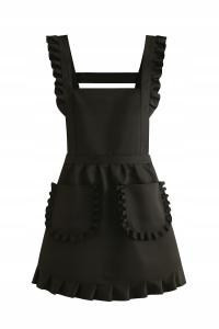 Fartuch kuchenny gastronomiczny fartuszek damski vintage czarny falbanki