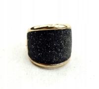 S9 Modny brokatowy pierścionek z metalu R.12