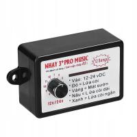 KONTROLER KLAKSONU SAMOCHODOWEGO 12-24V ZE ŚWIATŁEM REGULOWANA 12 GŁOŚNOŚĆ