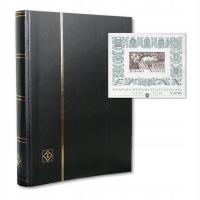 Klaser A4 ze znaczkiem Basic 64 strony czarny LEUCHTTURM gruby i solidny