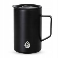 Kubek Termiczny Dafi 330 ml Czarny z Uchem Stal Nierdzewna na Kawę