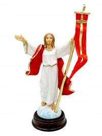 Chrystus Zmartwychwstały Fig. Jezus Ozdoba Wielkanoc 15 cm ręcznie malowany