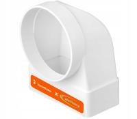 Переход круглого канала 125 соединения локтя переменный к прямоугольному 220кс55