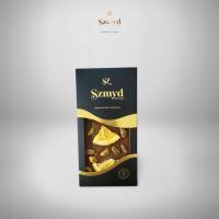 Czekolada mleczna z pomarańczą i pistacjami ręcznie robiona 85g SZMYD