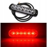 6 LED 10-30V противотуманная фара, красный мощный