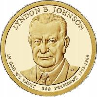 1 dolar (2015) Prezydenci USA - Lyndon B. Johnson Mennica Philadelphia