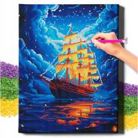 Алмазная живопись 5D с рамкой Алмазная вышивка большой корабль мозаика 40x50 см