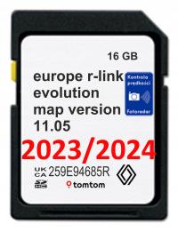 Nowa mapa radary TomTom Renault R-LINK Evolution 11.05 2023/2024 (karta SD)