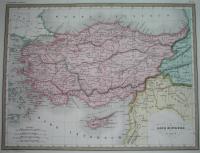 1838 oryginał stara MAPA TURCJA IRAK MEZOPOTAMIA ARMENIA CYPR antyk