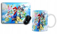 ZESTAW KUBEK I PODKŁADKA POD MYSZ MARIO GIERKI POMYSŁ NA PREZENT GRAFIKI