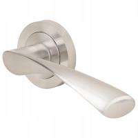 KLAMKA ETNA ECO NIKIEL SZCZOTKOWANY PODWÓJNE WSPOMAGANIE SPRĘŻYNOWE GAMAR