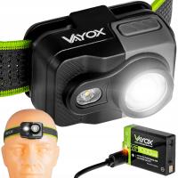 Светодиодный налобный фонарь ZOOM перезаряжаемый налобный фонарь USB-C 800LM PRO VAYOX