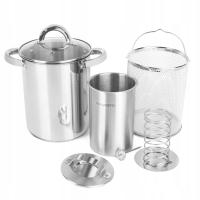 SZYNKOWAR do WYROBU WĘDLIN na 1,5kg mięsa + GARNEK Z SITKIEM 4L + TERMOMETR