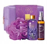 AVON ZESTAW UPOMINKOWY MOMENTS OF REST Z KOSMETYCZKĄ 4 SZTUKI PREZENT