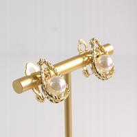 Klipsy do Uszu Lolita Accessories Klips do Ucha PLECIONE ŁEZKI z PERŁĄ