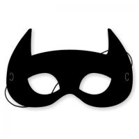 Бумажная маска человек летучая мышь супергерой черный карнавал бал