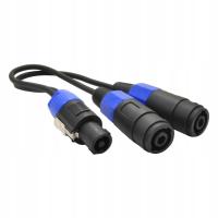 Rozdzielacz PA z wtyczką męską na 2 żeńskie głośniki Kabel połączeniowy Y Przewód rozdzielający 2