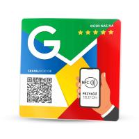 Табличка с NFC и QR-кодом для обратной связи Google цветная печать