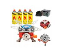 KUCHENKA TURYSTYCZNA GAZOWA PRZENOŚNA MINI + 4 x GAZ KARTUSZE ALPEN CAMPING